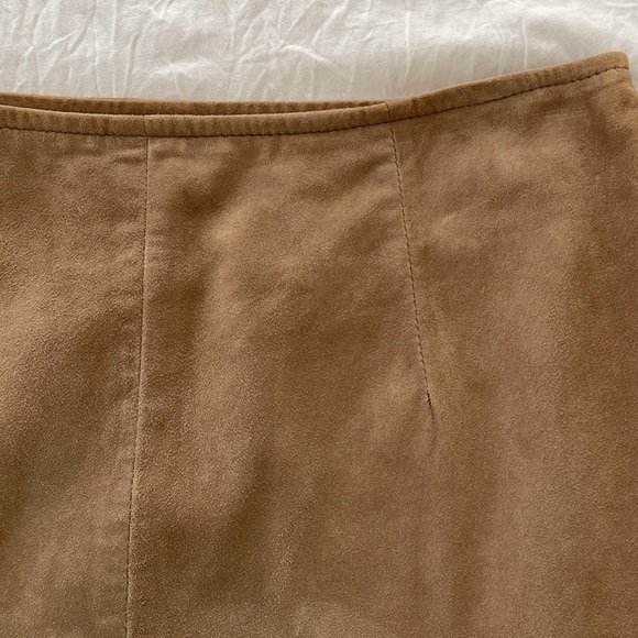 ANTHROPOLOGIE SUEDE RUFFLE SKIRT - Picture 5 of 5